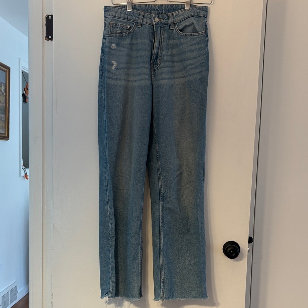 H&M Women's Straight Leg Blue Jeans